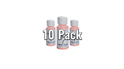 Three bottles of Deer Dust with a '10 Pack' text on a white background, synthetic mock scrape attractant